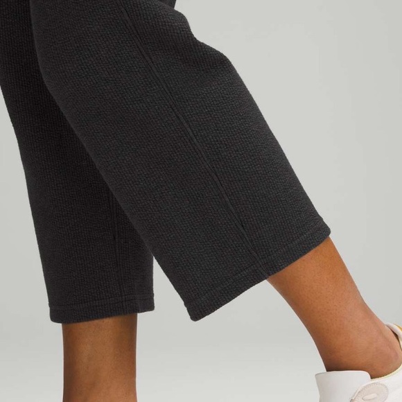 Lululemon Ribbed Straight Leg Super-High-Rise Crop 23" size 4 Heathered Black - Picture 5 of 10